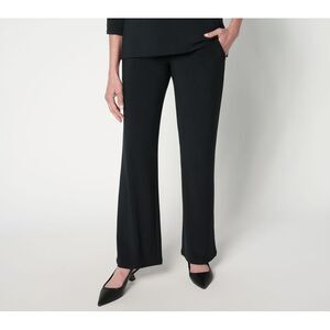 Women Control Women's Pants Sz L La Roma Jersey Crossover Waist Black A702370